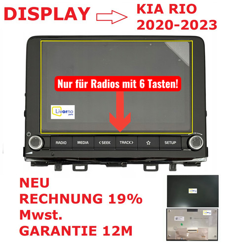 2020 2023 kia rio bildschirm - 2020-2023,